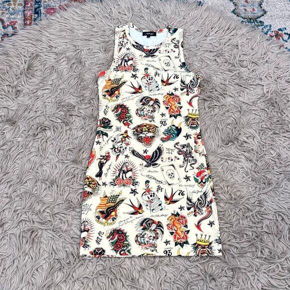 Ed Hardy Tattoo Mini Dress size small - Picture 1 of 6